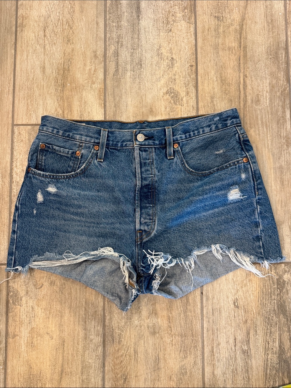 Levi's Premium Quality Denim Cutoff Shorts High Rise Levi's 501® Original Fit 29